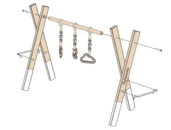 BABY GYM Stojak Edukacyjny / Gimnastyczny - Biały