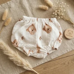 Bloomersy Niemowlęce Muślinowe | Misie