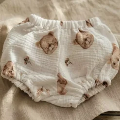 Bloomersy Niemowlęce Muślinowe | Misie