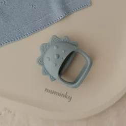 Gryzak Niemowlęcy Silikonowy DINO | Błękitny