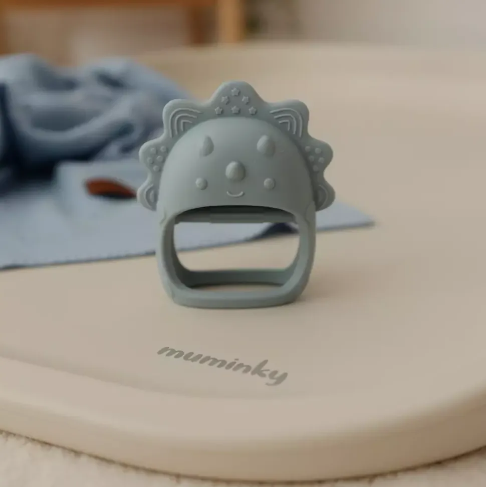 Gryzak Niemowlęcy Silikonowy DINO | Błękitny