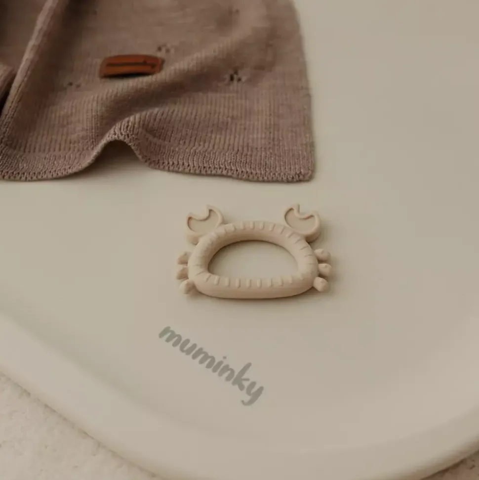 Gryzak Niemowlęcy Silikonowy KRAB | Beżowy