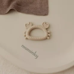 Gryzak Niemowlęcy Silikonowy KRAB | Beżowy
