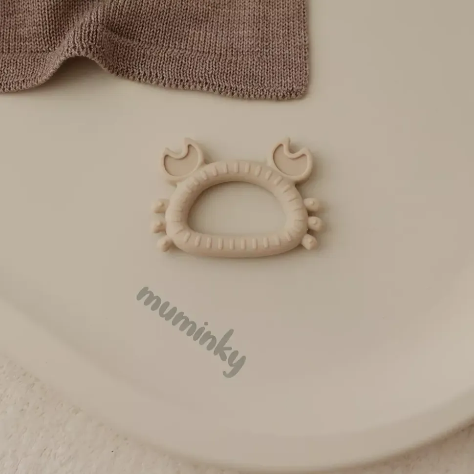 Gryzak Niemowlęcy Silikonowy KRAB | Beżowy
