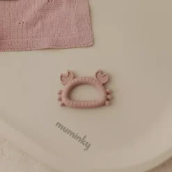 Gryzak Niemowlęcy Silikonowy KRAB | Różowy