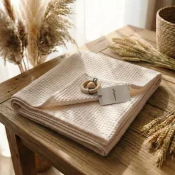 Kocyk Wafelkowy 75x100 | Naturalny