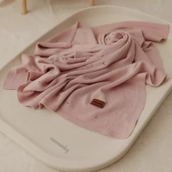 Kocyk z Wełny Merino 75x100 | Różowy