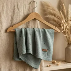 Kocyk z Wełny Merino 75x100 | Zielony (Sage)