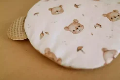 Komplet pościeli do łóżeczka 75x100 cm – Miękka pościel niemowlęca | Bawełna Misie & Wafel Karmel