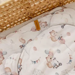 Komplet pościeli do łóżeczka 75x100 cm – Miękka pościel niemowlęca | Bawełna Liski
