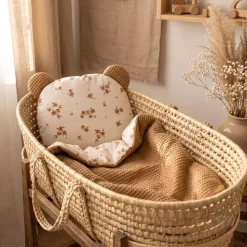Komplet Pościeli Przedszkolaka 100x135cm Bawełna | Little Brown Flowers & Karmelowy Wafel