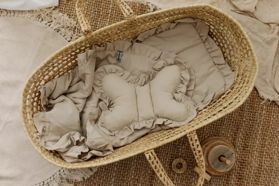 Komplet Pościeli 3w1 Bawełna z Falbanką | Beżowy