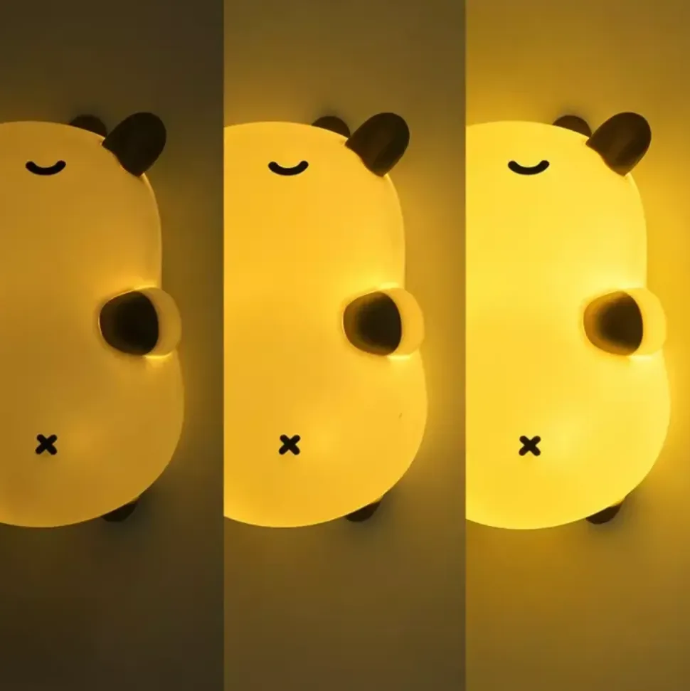 Lampka nocna do pokoju dziecka – Bezpieczna lampka LED dla niemowląt | Chrapiąca Kapibara