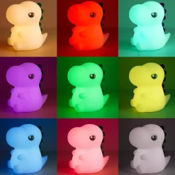 Lampka nocna do pokoju dziecka – Bezpieczna lampka LED dla niemowląt | Dinozaur