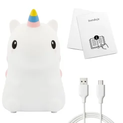 Lampka nocna do pokoju dziecka – Bezpieczna lampka LED dla niemowląt | Jednorożec