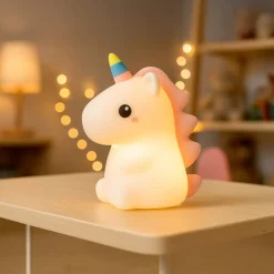 Lampka nocna do pokoju dziecka – Bezpieczna lampka LED dla niemowląt | Jednorożec