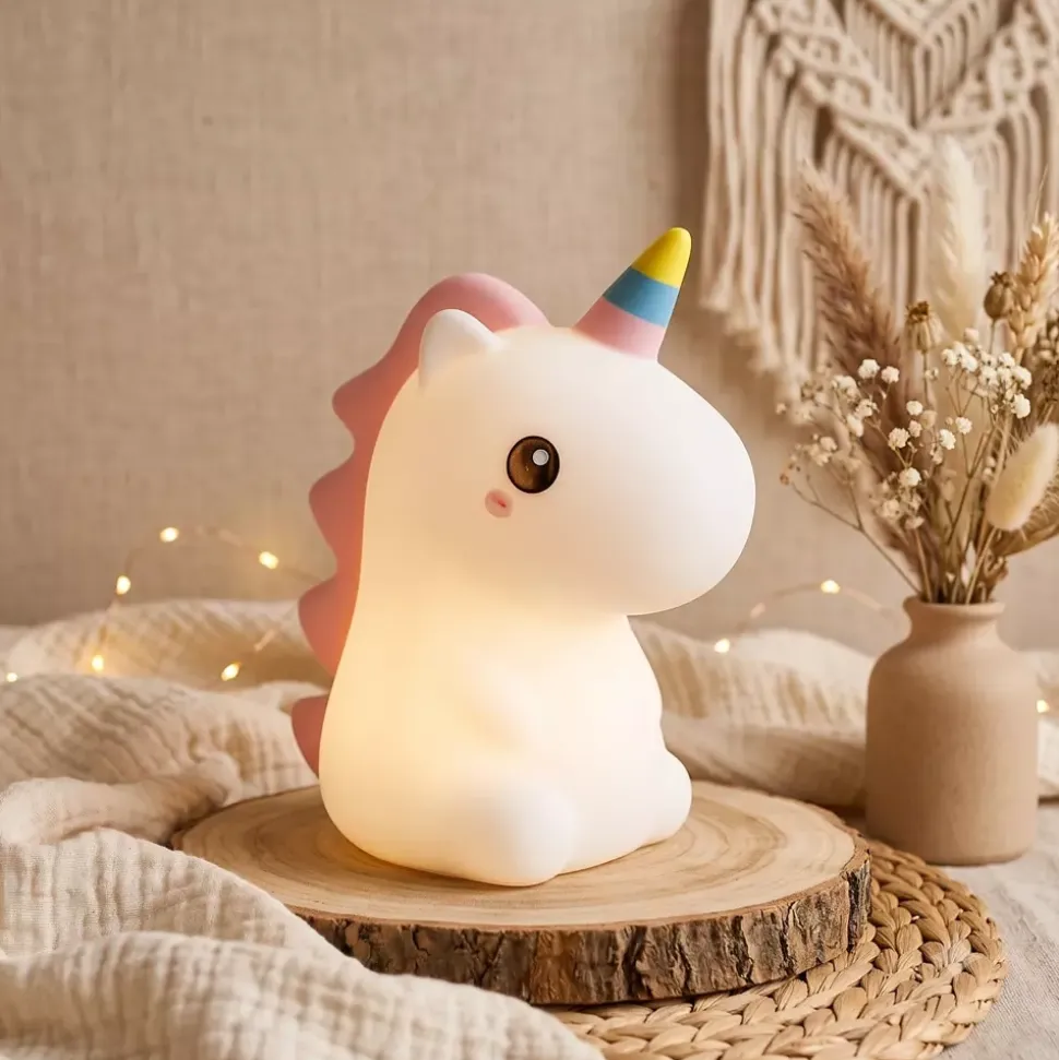 Lampka nocna do pokoju dziecka – Bezpieczna lampka LED dla niemowląt | Jednorożec