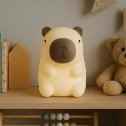 Lampka nocna do pokoju dziecka – Bezpieczna lampka LED dla niemowląt | Kapibara