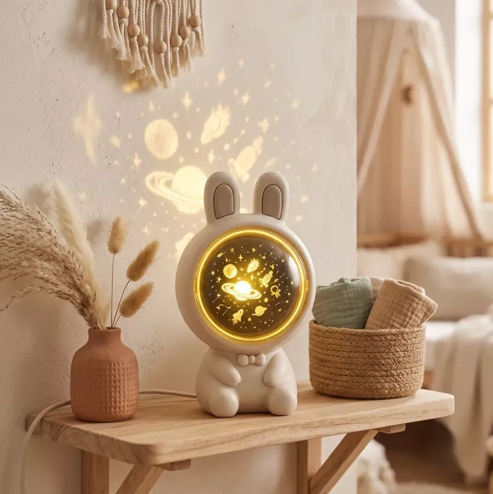 Lampka nocna z projektorem dla dzieci – Projektor do pokoju dziecka | Kosmonauta
