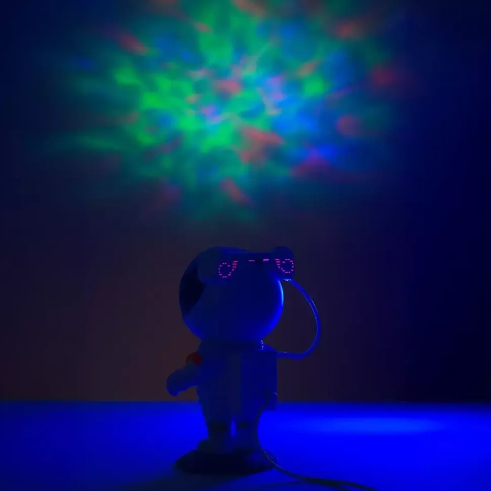 Lampka nocna z projektorem dla dzieci – Projektor gwiazd do pokoju dziecka | Astronauta