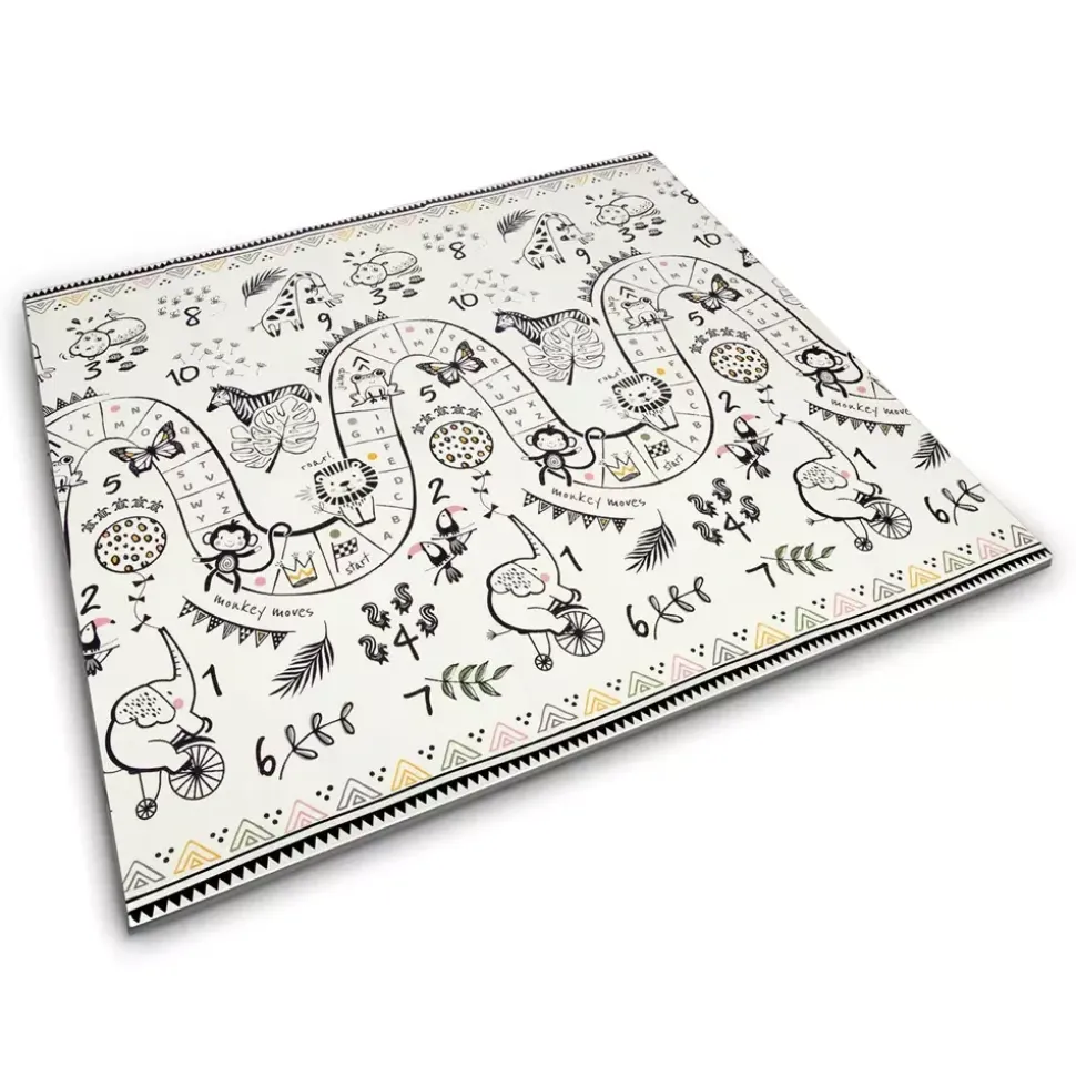 Mata Edukacyjna 200x180cm Piankowa Składana 2w1 | Safari i Góry