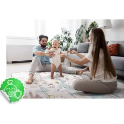 Mata Edukacyjna 200x180cm Piankowa Składana 2w1 | Królestwo