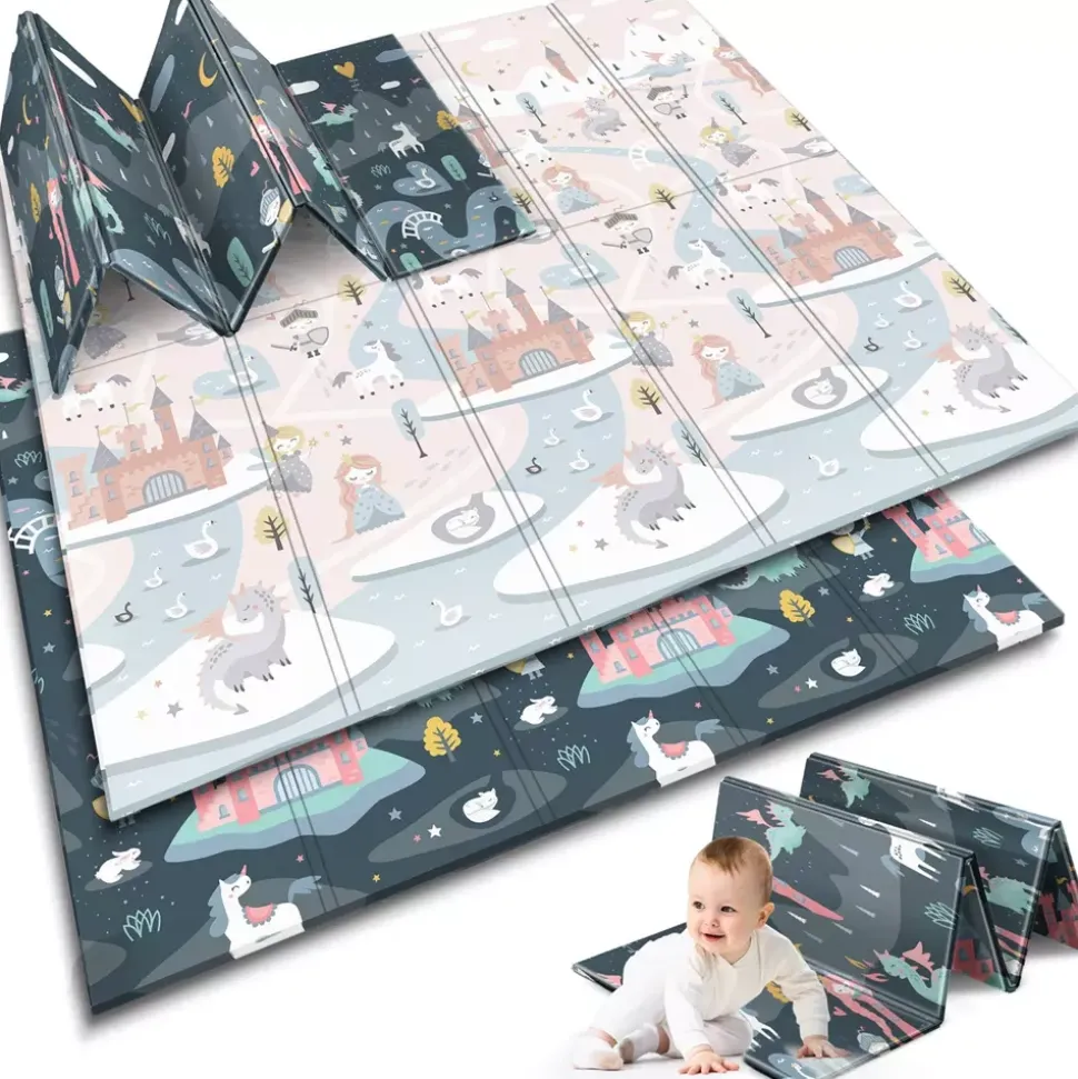 Mata Edukacyjna 200x180cm Piankowa Składana 2w1 | Królestwo