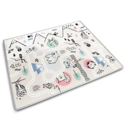 Mata Edukacyjna 180x150cm Piankowa Zwijana 2w1 | Różowa