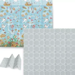 Mata Edukacyjna 200x180cm Piankowa Składana 2w1 | Ocean