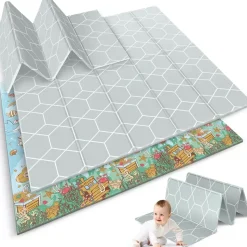Mata Edukacyjna 200x180cm Piankowa Składana 2w1 | Ocean