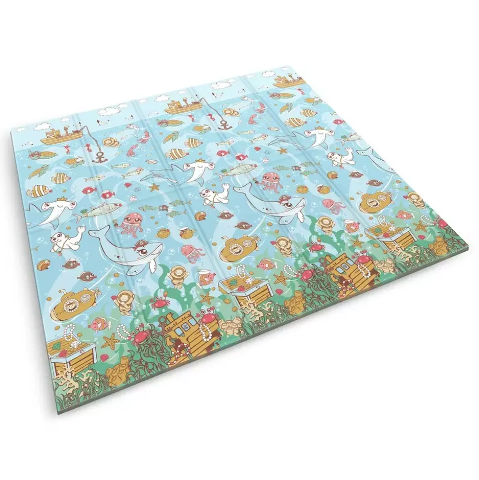 Mata Edukacyjna 200x180cm Piankowa Składana 2w1 | Ocean