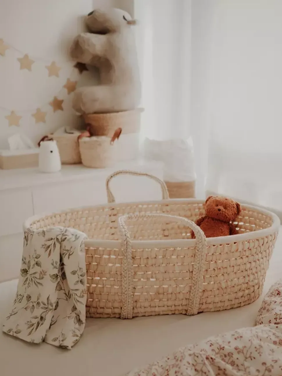 Naturalny Kosz Mojżesza z Materacykiem | Ahojbaby