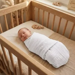Otulacz Muślinowy 120x120cm – Duża Pieluszka, Kocyk i Otulacz 3w1 | Biały