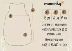 Śpiworek Niemowlęcy Do Spania Muślinowy Regulowany | Beżowy