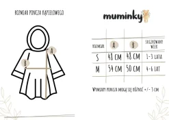 Ponczo Kąpielowe z Kapturkiem | Orzechowe