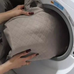 Pufa Ze Schowkiem Na Zabawki – Welurowy Pojemnik i Siedzisko 2w1 | Okrągła Beż