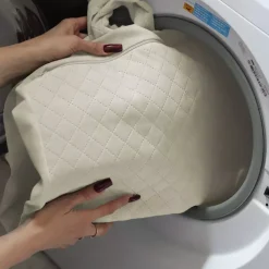 Pufa Ze Schowkiem Na Zabawki – Welurowy Pojemnik i Siedzisko 2w1 | Prostokąt Jasny Beż