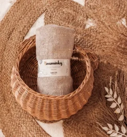 Ręcznik Kąpielowy Bambusowy Z Kapturkiem + Myjka | Beżowy