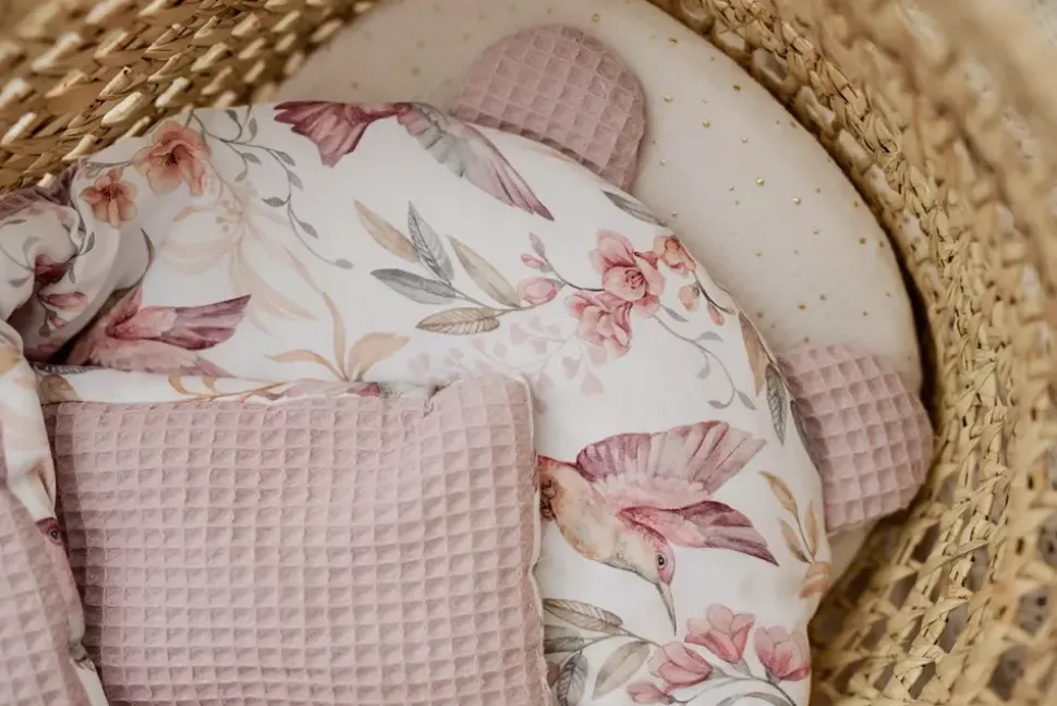 Rożek Becik Niemowlęcy Bawełniany | Le Colibri & Różowy Wafel