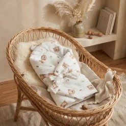 Rożek Becik Niemowlęcy Muślinowy | Misie
