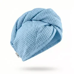 Wafelkowy Turban Do Suszenia Włosów | Niebieski