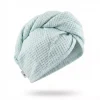 Wafelkowy Turban Do Suszenia Włosów | Miętowy
