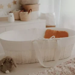 Wyściółka Do Kosza Mojżesza Z Bawełny Organicznej | Biała
